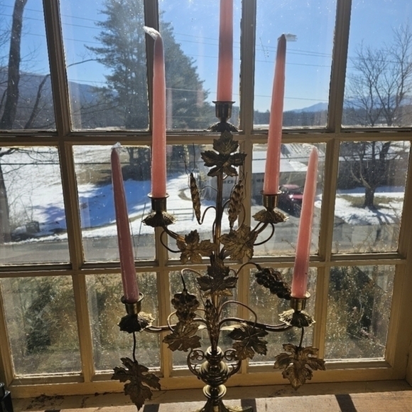 Antique/vintage‎ gilt bronze candelabra - Picture 6 of 7